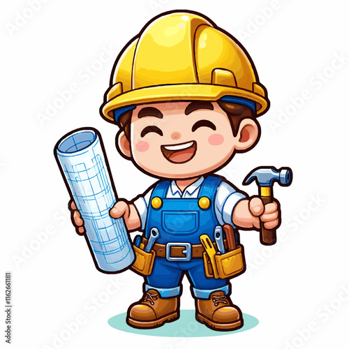 builder with tools