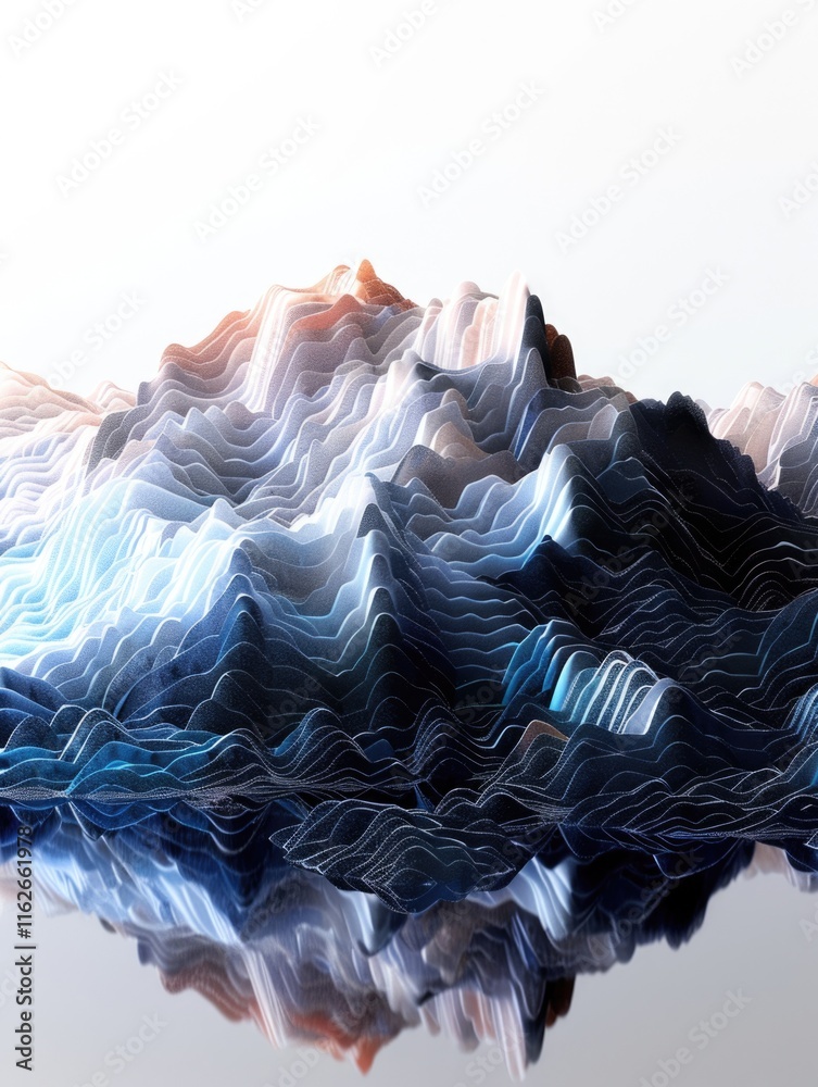 Obraz premium glitch abstract concept mountains and hills