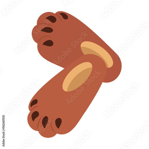 Cartoon house colorful slippers. Indoor shoes, cozy flip flops, warm home footwear, cute animal muzzles decor, funny soft boots, flat illustration vector