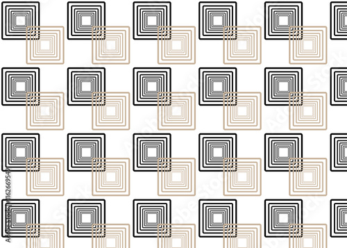 Geometirc seamless concentric circles Black and gray color Diagonal arrangement Optical illusion pattern Design art style design