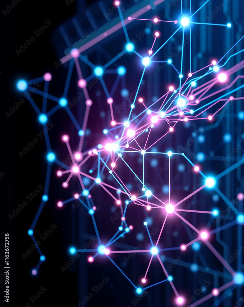 Fototapeta premium Digital Networking Illustration
