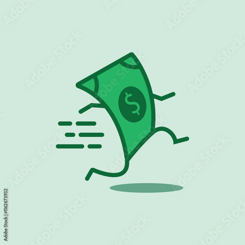 Quick money logo symbol icon vector 