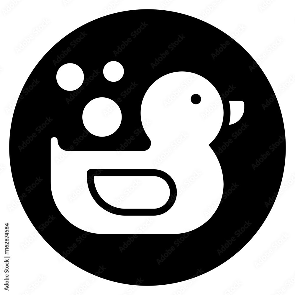 Obraz premium rubber duck glyph icon