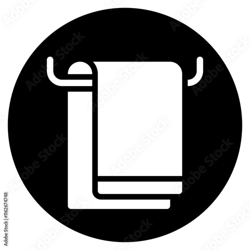 towel warmer glyph icon