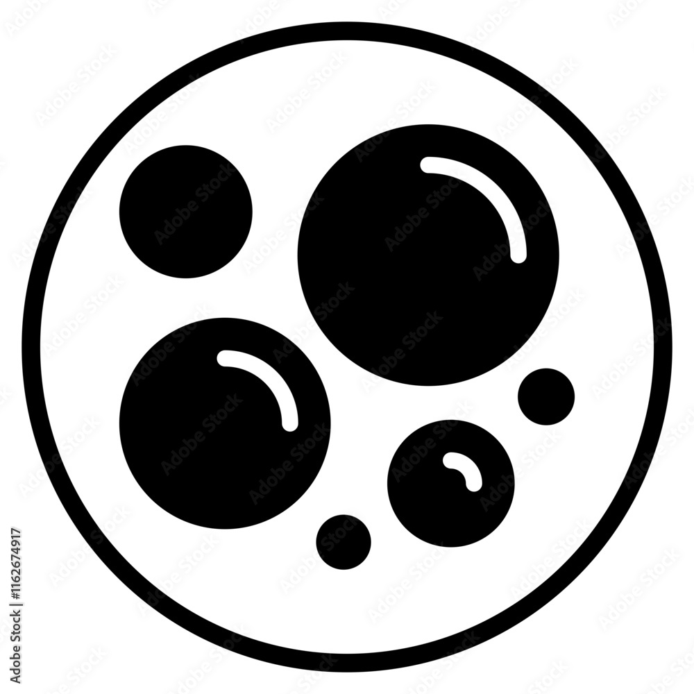 Fototapeta premium bubbles glyph icon