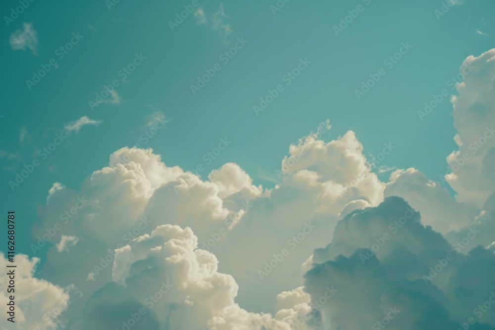 Naklejka premium Soft smooth white clouds with pastel color of sky.For abstract background