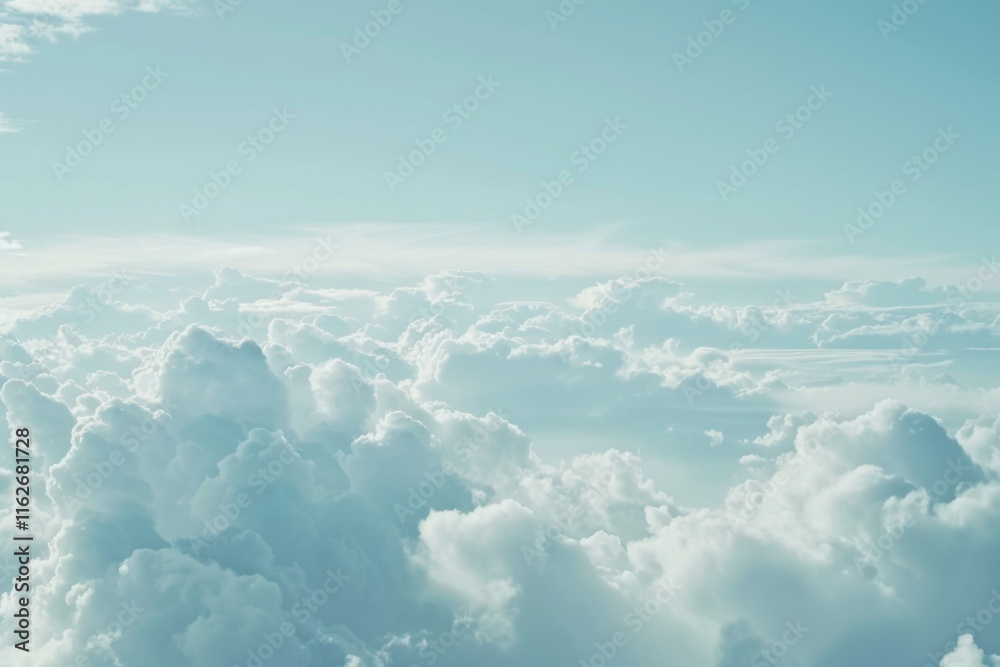 Fototapeta premium Soft smooth white clouds with pastel color of sky.For abstract background