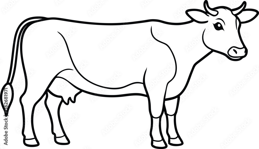 Fototapeta premium A cow silhouette