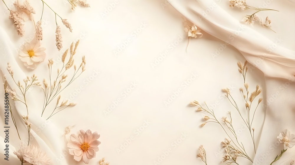 Dried Flowers and Soft Fabric Create a Gentle Aesthetic Dried Flowers and Soft Fabric Create a Gentle Aesthetic