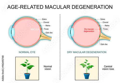 Macular degeneration. Age-related dry macular degeneration. AMD.