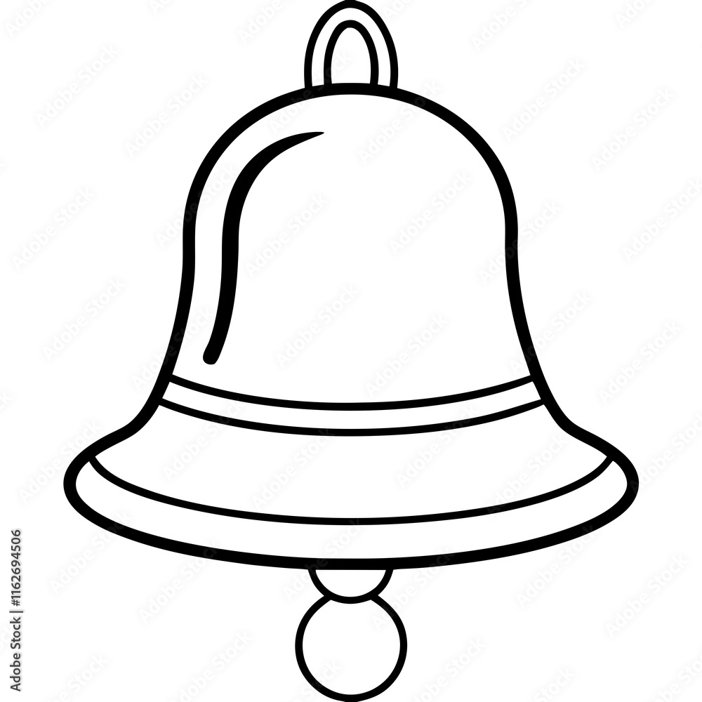 School Bell Blast – Minimalist Line Art Vector School Bell Blast – Minimalist Line Art Vector