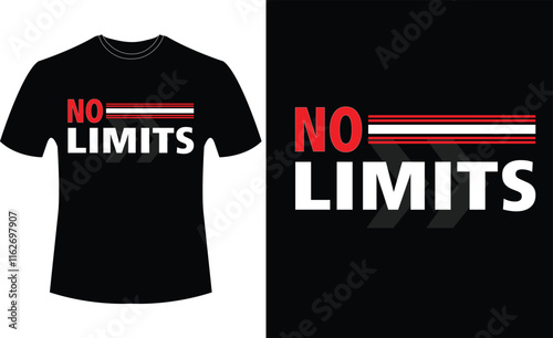 NO LIMITS-QUOTES typography t-shirt design vector.