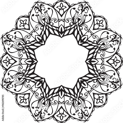 Beautiful flower art and mandala vector design