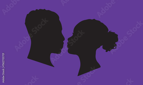woman hair silhouettes vector illustration