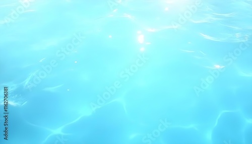 Transparent blue clear water surface texture with ripples, splashes and bubbles. Abstract summer banner background Water waves in sunlight with copy space Cosmetic moisturizer micellar toner emulsion.
