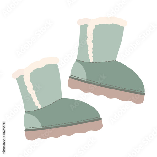 Cartoon footwear. Boots, heels, Chelsea, and winter boots flat vector illustration. Fall Winter trendy footwear