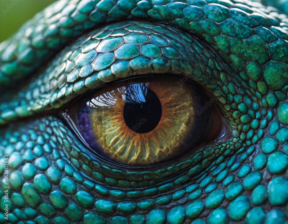 Obraz premium Dragon eye fantasy illustration. Digital art. Ai generated image