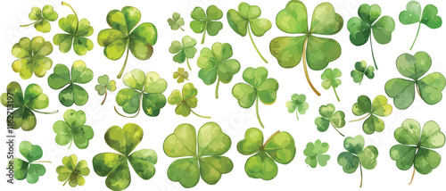 clover watercolor clipart