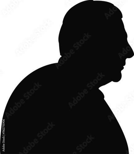 a man head silhouette vector