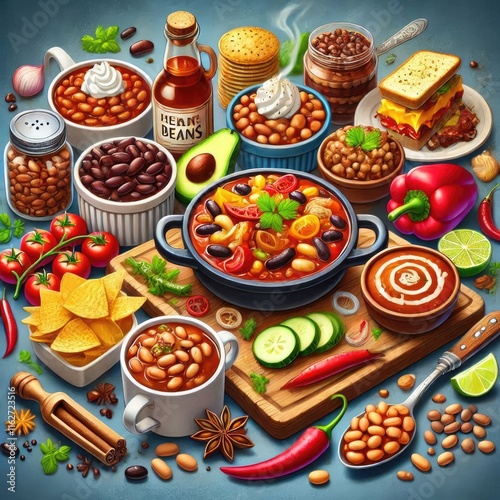 Wallpaper Mural Bean with a delicious variety of dishes! From chili to baked beans and soups, you won't be disappointed!  Torontodigital.ca