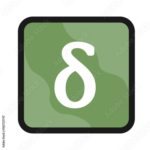 Sigma Mathematic Sign and Symbol Icon Isolated on White Background