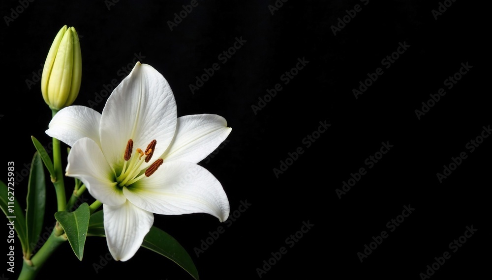 Pure white lily blooms on a black velvet background, velvet, flower, Pure white lily blooms on a black velvet background, velvet, flower,
