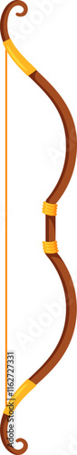 Bow medieval weapon vector illustration
