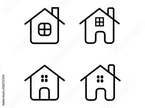 set of house icons