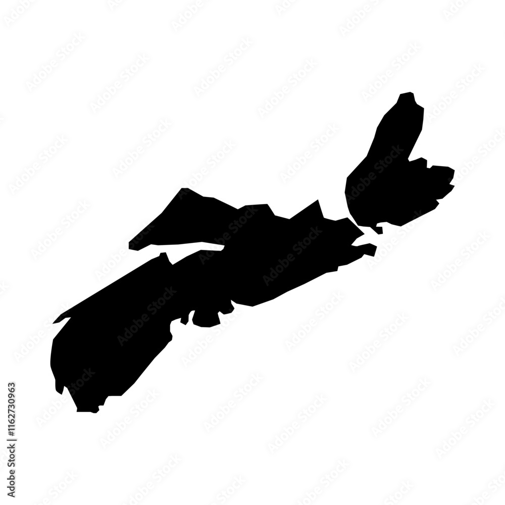 Nova Scotia map solid