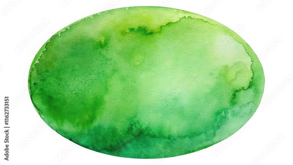Green Watercolor Hand-Painted Round Circle Isolated on White Background for Artistic Designs and Illustrations Green Watercolor Hand-Painted Round Circle Isolated on White Background for Artistic Designs and Illustrations