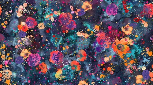 Watercolour seamless pattern wallpaper