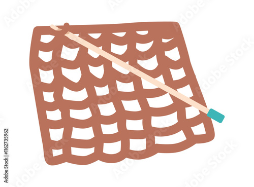 Crochet knitting with yarn thread