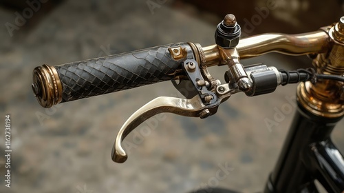 Wallpaper Mural Close-up of a bicycle handlebar with grips and a vintage bell Torontodigital.ca