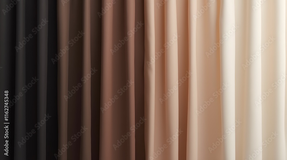Black dark light pastel dusty pale soft brown sepia beige nude white abstract background. Silk satin fabric. Curtain drapery flowing line stripe. Gradient. Mocha mousse color 2025. Beautiful elegant Black dark light pastel dusty pale soft brown sepia beige nude white abstract background. Silk satin fabric. Curtain drapery flowing line stripe. Gradient. Mocha mousse color 2025. Beautiful elegant