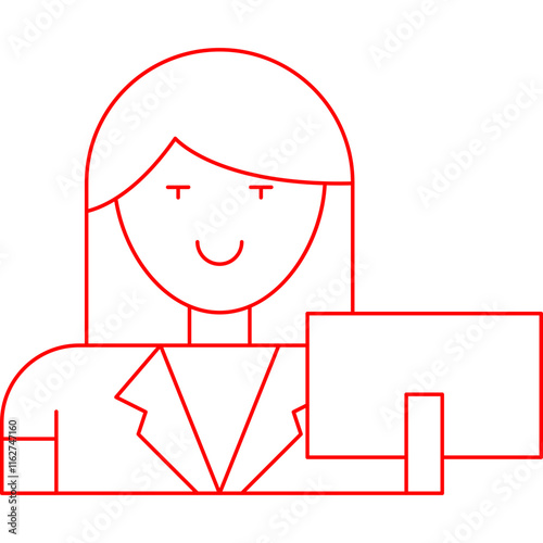 Cashier icon single vector illustration