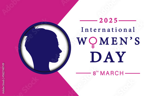 international womens day 2025 or womens history month march poster design.  photo