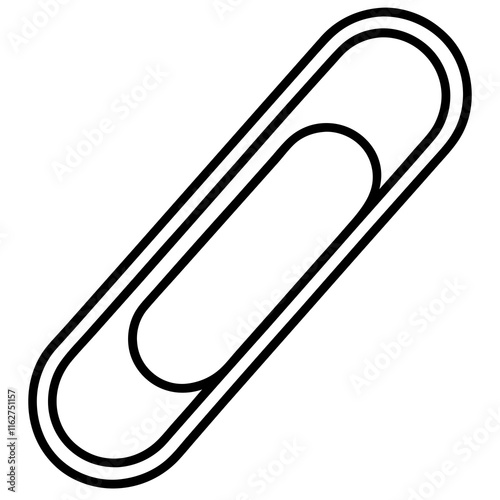 Abstract Paperclip Line Sketch