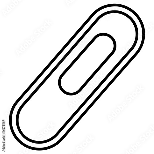 Abstract Paperclip Line Sketch