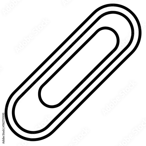 Abstract Paperclip Line Sketch