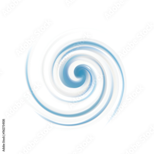 Soft curvy ultramarine rippled border frame banner logotype text space. Volute surface symbol icon sign logo pictogram emblem illustration bright deep cobalt color modern art graphic line design style