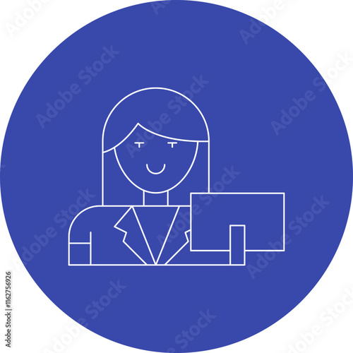 Cashier icon single vector illustration