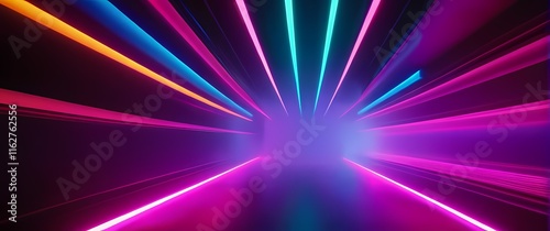 An illuminated abstract background of vibrant neon colors blending seamlessly perfect for a tech inspired vibe photo