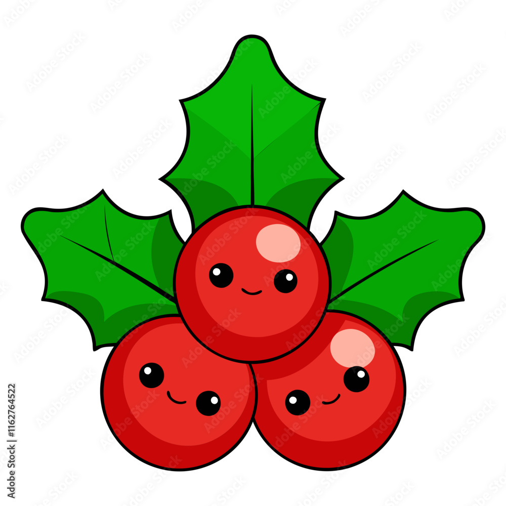 Premium Quality Christmas holly Berry Vector Silhouette for Clear Backgrounds