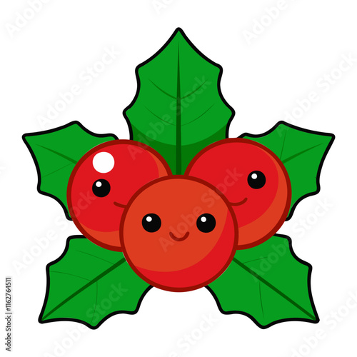 Premium Quality Christmas holly Berry Vector Silhouette for Clear Backgrounds