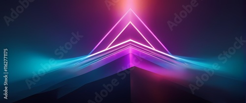 An abstract artistic background with geometric shapes and vibrant gradients creating a modern and eye catching design