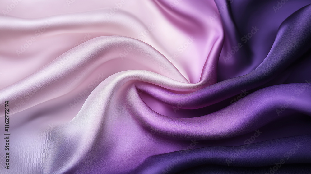 Fototapeta premium Exquisite purple and light pink material with smooth wavy texture 