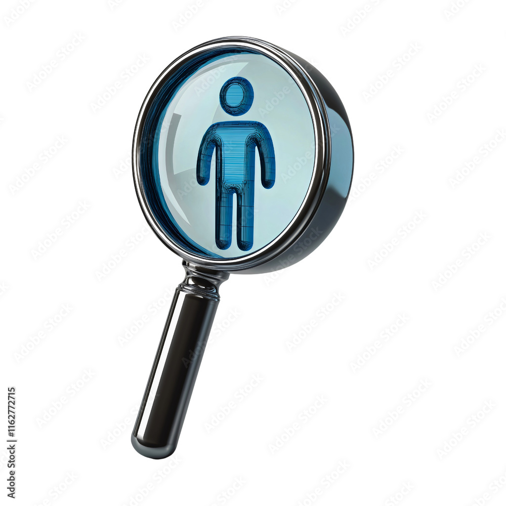HR recruitment with magnifying glass, professional candidate selection process, corporate hiring team searching for employee isolated HR recruitment with magnifying glass, professional candidate selection process, corporate hiring team searching for employee isolated