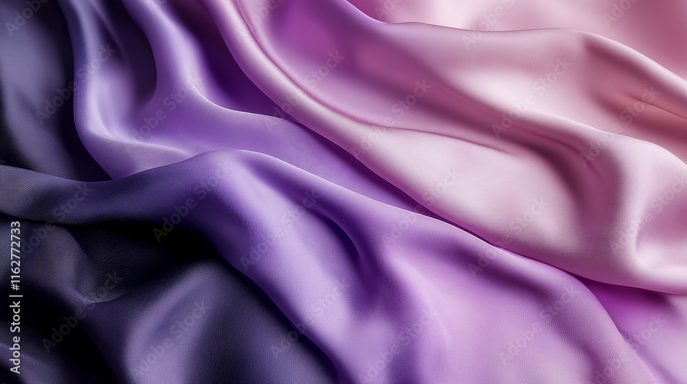 Obraz premium Exquisite purple and light pink material with smooth wavy texture 