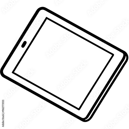 Elegant Tablet Outline Vector