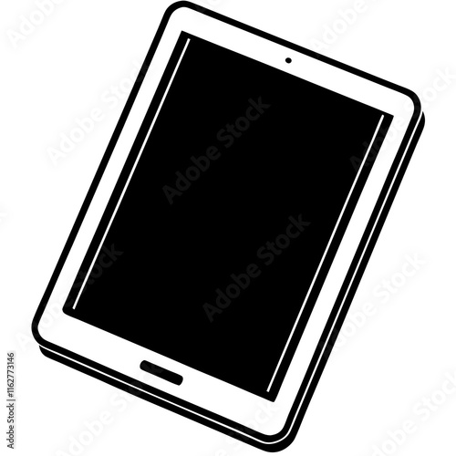 Elegant Tablet Outline Vector